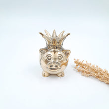 Load image into Gallery viewer, Brass Decor King Pig
