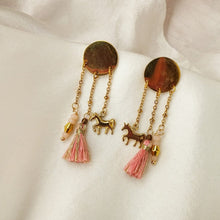 Load image into Gallery viewer, Earring Stud Circle and Charm
