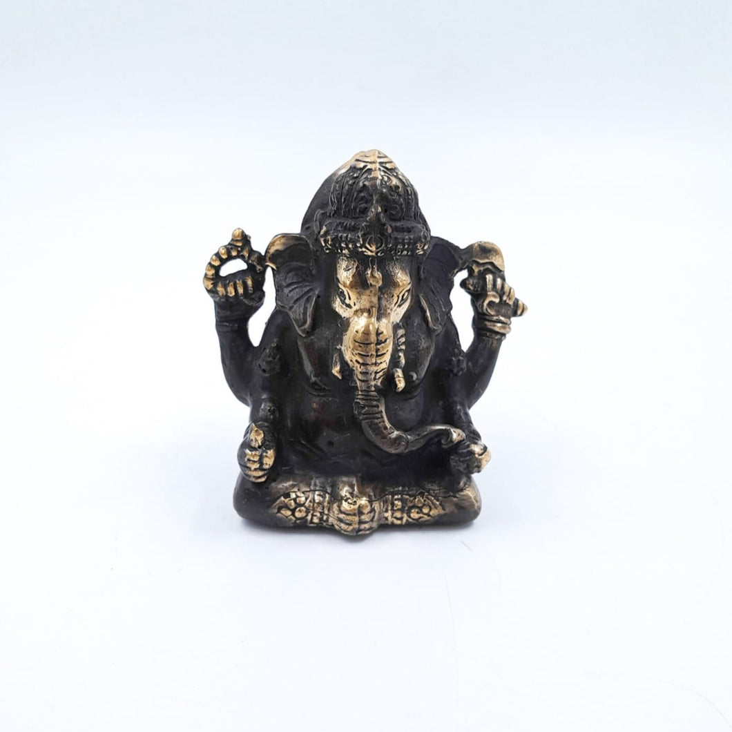 Brass Decor Lord Sitting Ganesha 8cm