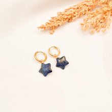 Load image into Gallery viewer, Earring Hoop with Pendant Star
