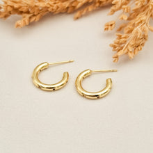Load image into Gallery viewer, Earring Hoop Minimalist Zircon
