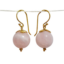 Load image into Gallery viewer, Earring Freyja Flower Gemstone Ball
