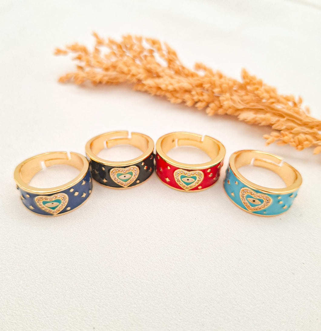 Ring Enamel Love Eye