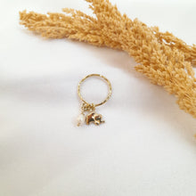 Load image into Gallery viewer, Ring Charm Elephant and Pearl
