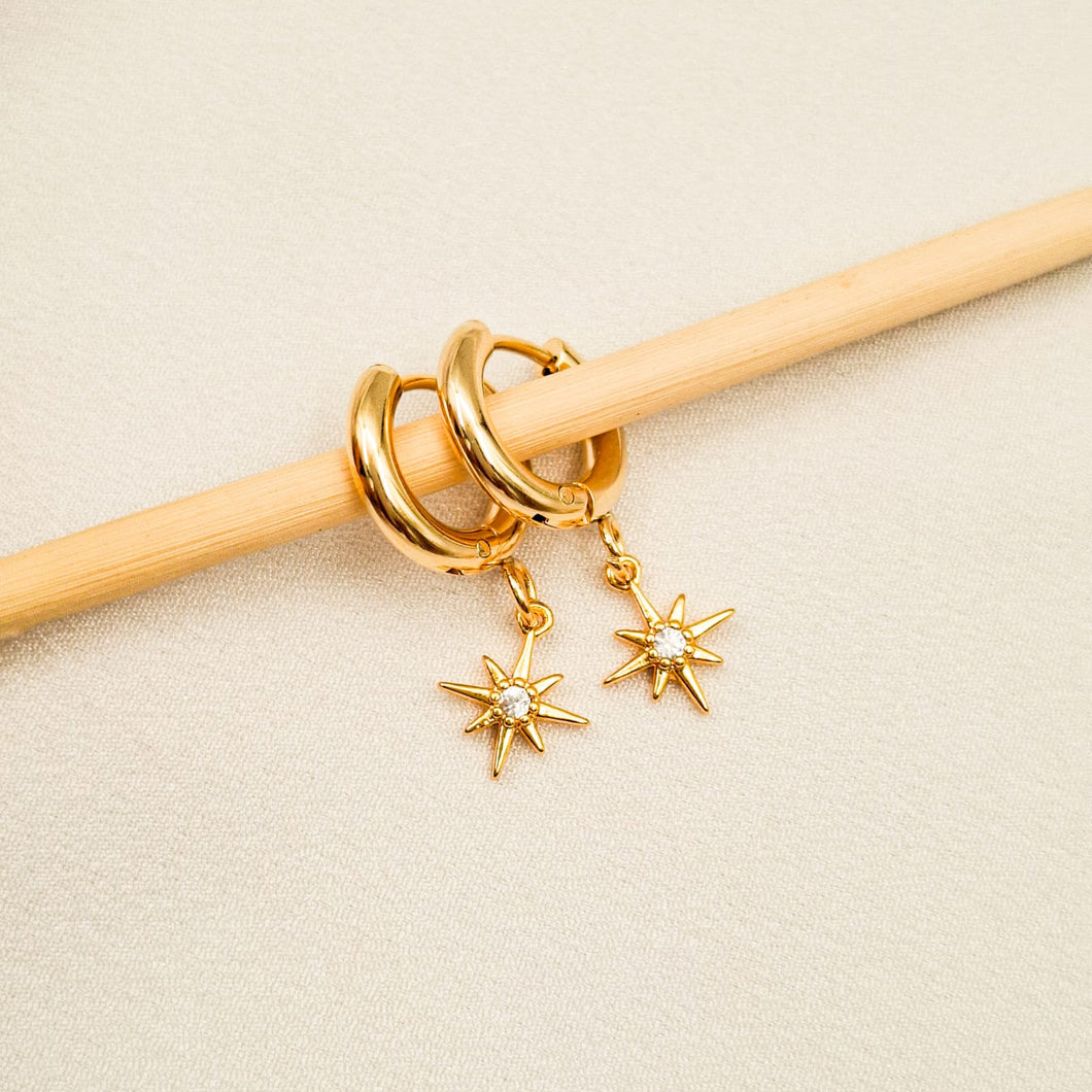 Earring Hoop Dangle Star