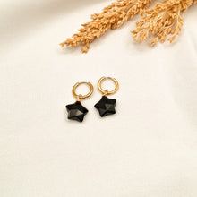 Load image into Gallery viewer, Earring Hoop with Pendant Star

