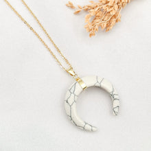 Load image into Gallery viewer, Necklace Amethyst Moon Pendant
