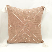 Load image into Gallery viewer, Cushion Cover Dusty Pink W Fringes
