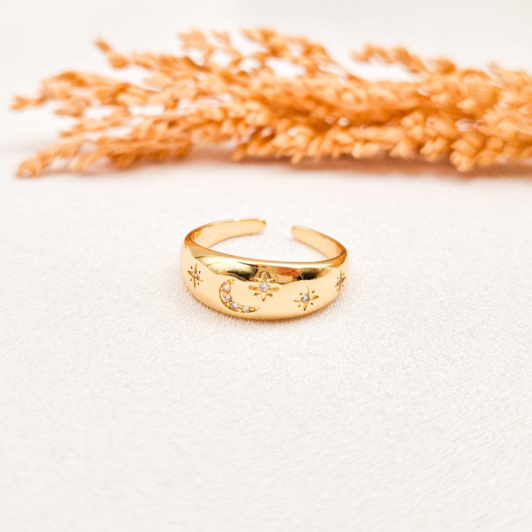 Ring Zircone Star Moon