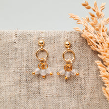 Load image into Gallery viewer, Earring Stud Circle Gemstone
