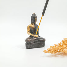 Load image into Gallery viewer, Brass Incense Holder Meditating Buddha

