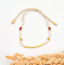 Load image into Gallery viewer, Bracelet Kepang Pearl Brass Line
