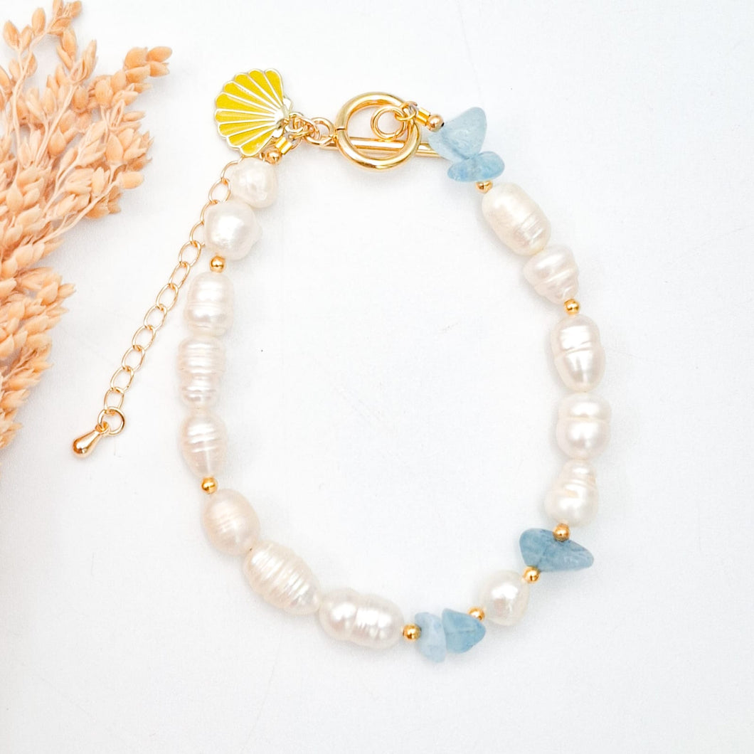 Bracelet Pearl Enamel shell