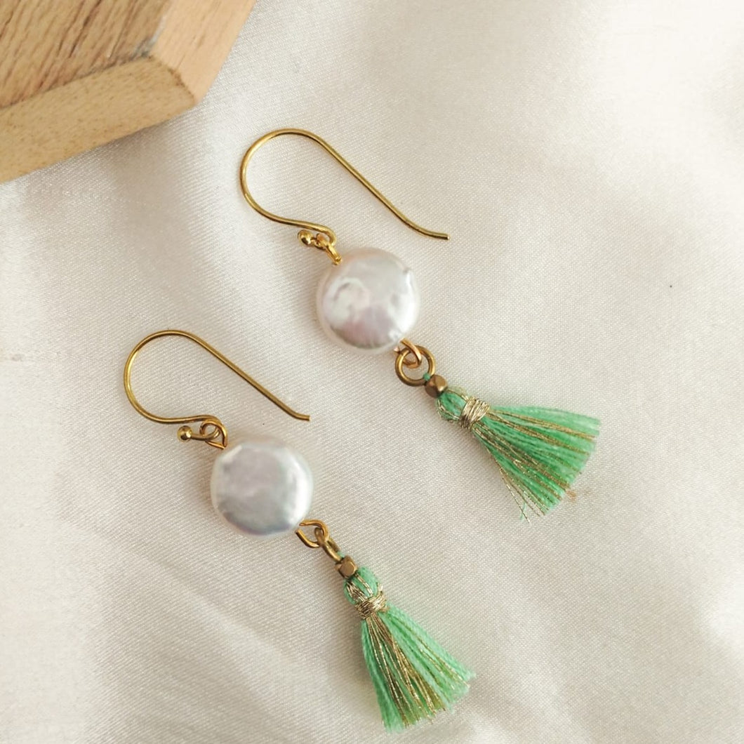 Earring Full Moon Tassel