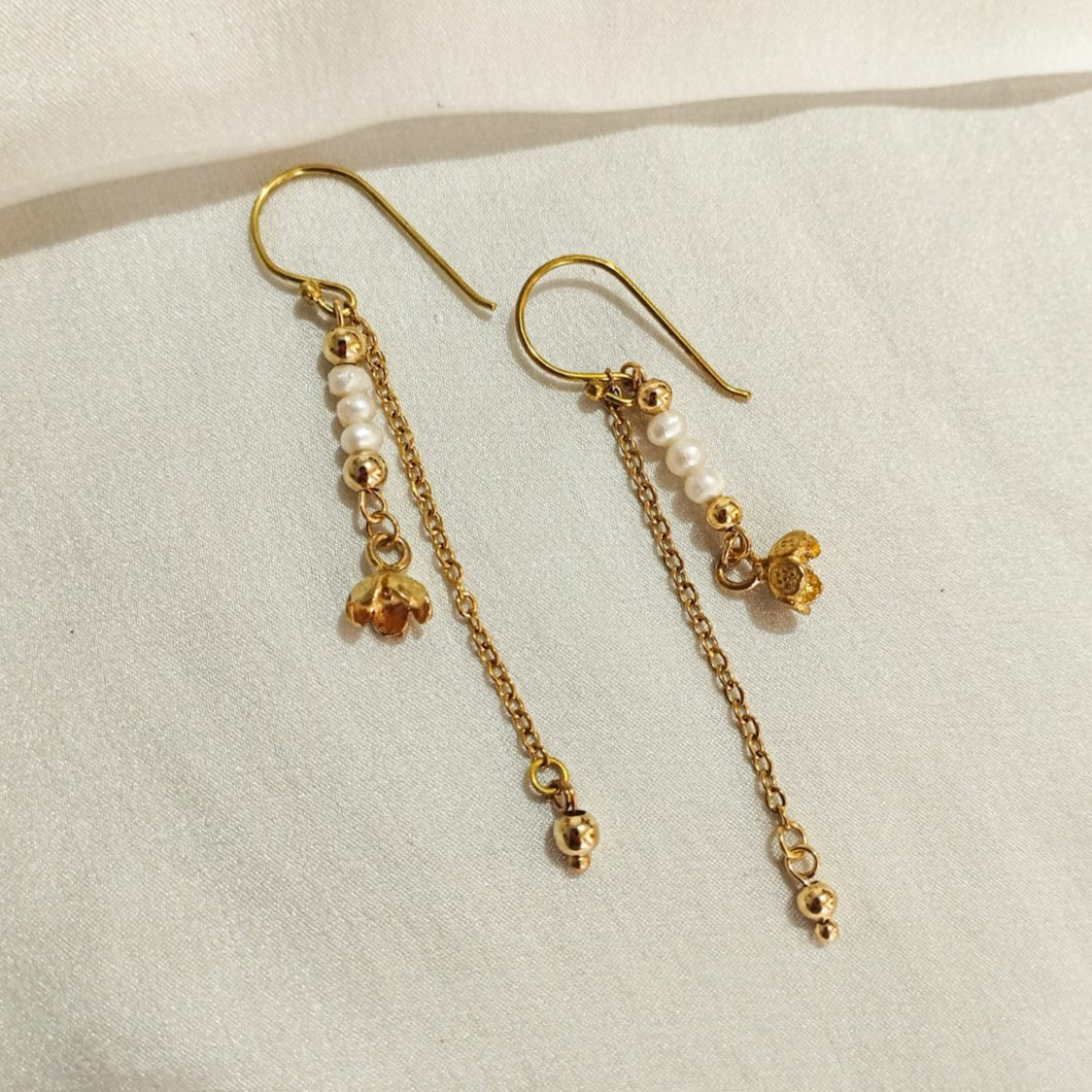 Earring Flower Pearl