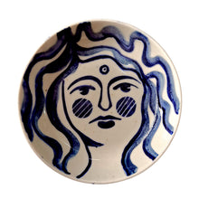Load image into Gallery viewer, Antique Bowl Blue Painted
