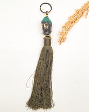 Load image into Gallery viewer, Keychain Tassel Budha Head
