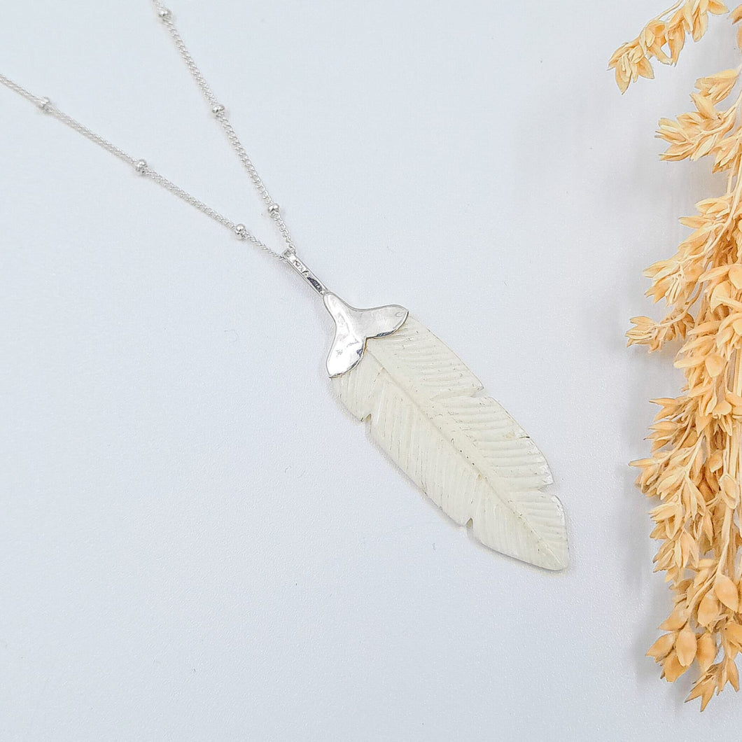 Necklace Plain Silver 925 Feather