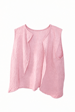 Load image into Gallery viewer, Cotton Crepe Gauze Sleeveless Shirt Button
