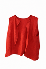 Load image into Gallery viewer, Cotton Crepe Gauze Sleeveless Shirt Button
