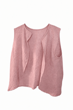 Load image into Gallery viewer, Cotton Crepe Gauze Sleeveless Shirt Button
