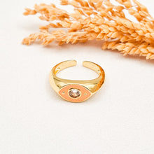 Load image into Gallery viewer, Ring Enamel Eye Crystal Big
