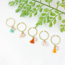 Load image into Gallery viewer, Ring Charm Pearl Tassel
