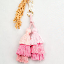 Load image into Gallery viewer, Keychain Double 3 Layer Tassel
