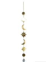 Load image into Gallery viewer, Wall Hanging Vertical Brass Moon Mini
