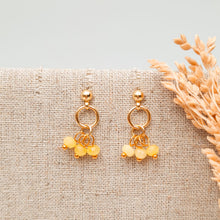 Load image into Gallery viewer, Earring Stud Circle Gemstone
