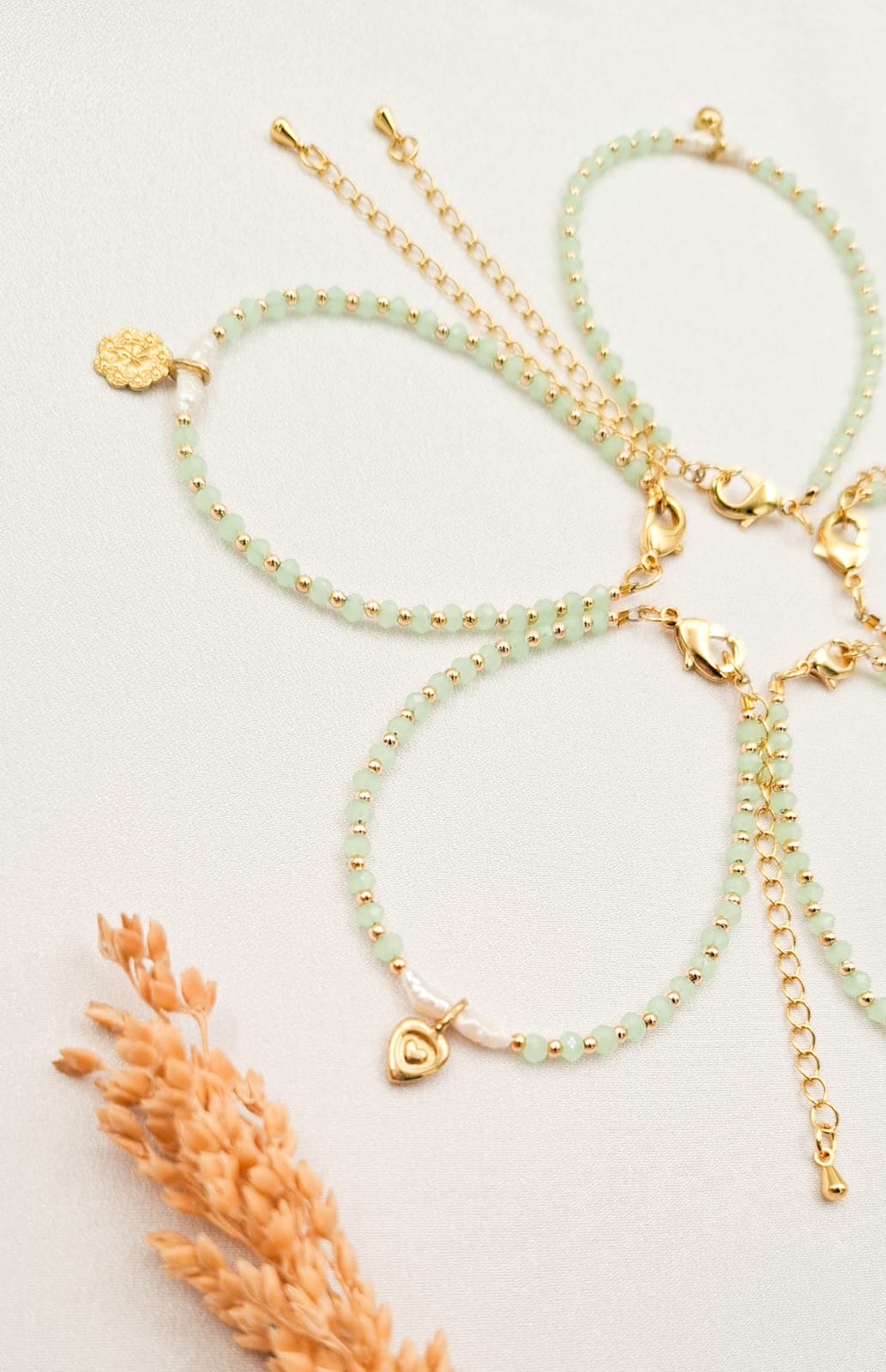 Bracelet Crystal Pearl & Fairy Charm