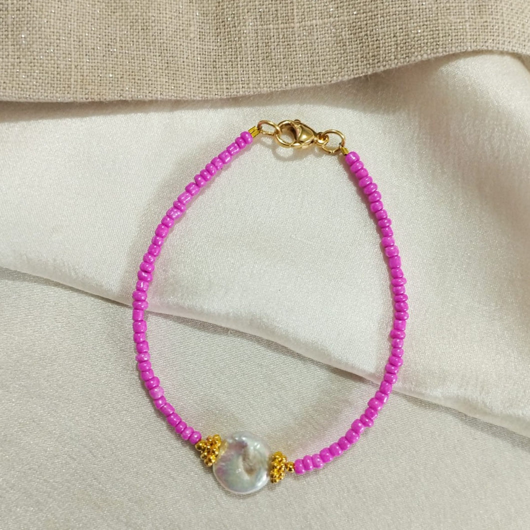 Bracelet Beads Full Moon Pearl
