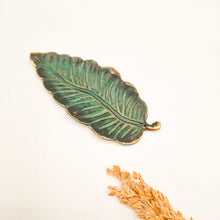 Load image into Gallery viewer, Brass Incense Holder Leaf
