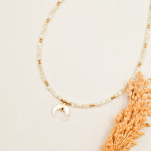 Load image into Gallery viewer, Necklace Gemstone with Moon
