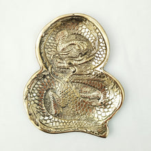 Load image into Gallery viewer, Plate Brass Trinket Tray Dragon
