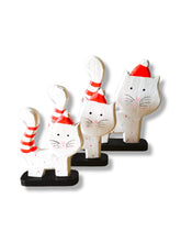 Load image into Gallery viewer, Christmas Decor Statue Cat Set
