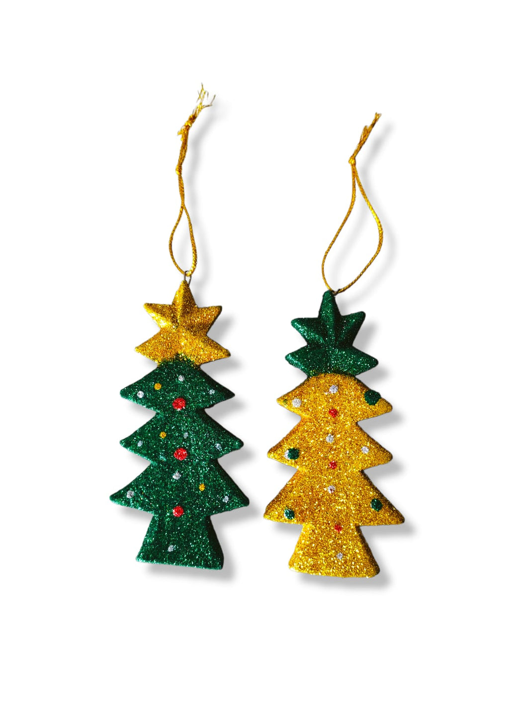 Wooden Christmas Ornaments Sparkling Tree