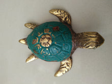 Load image into Gallery viewer, Brass Decor Antique Wisdom Turtle
