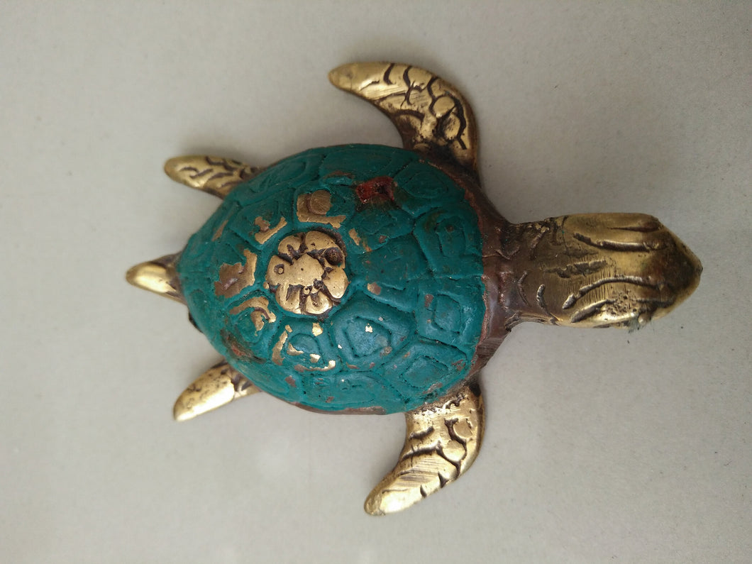 Brass Decor Antique Wisdom Turtle