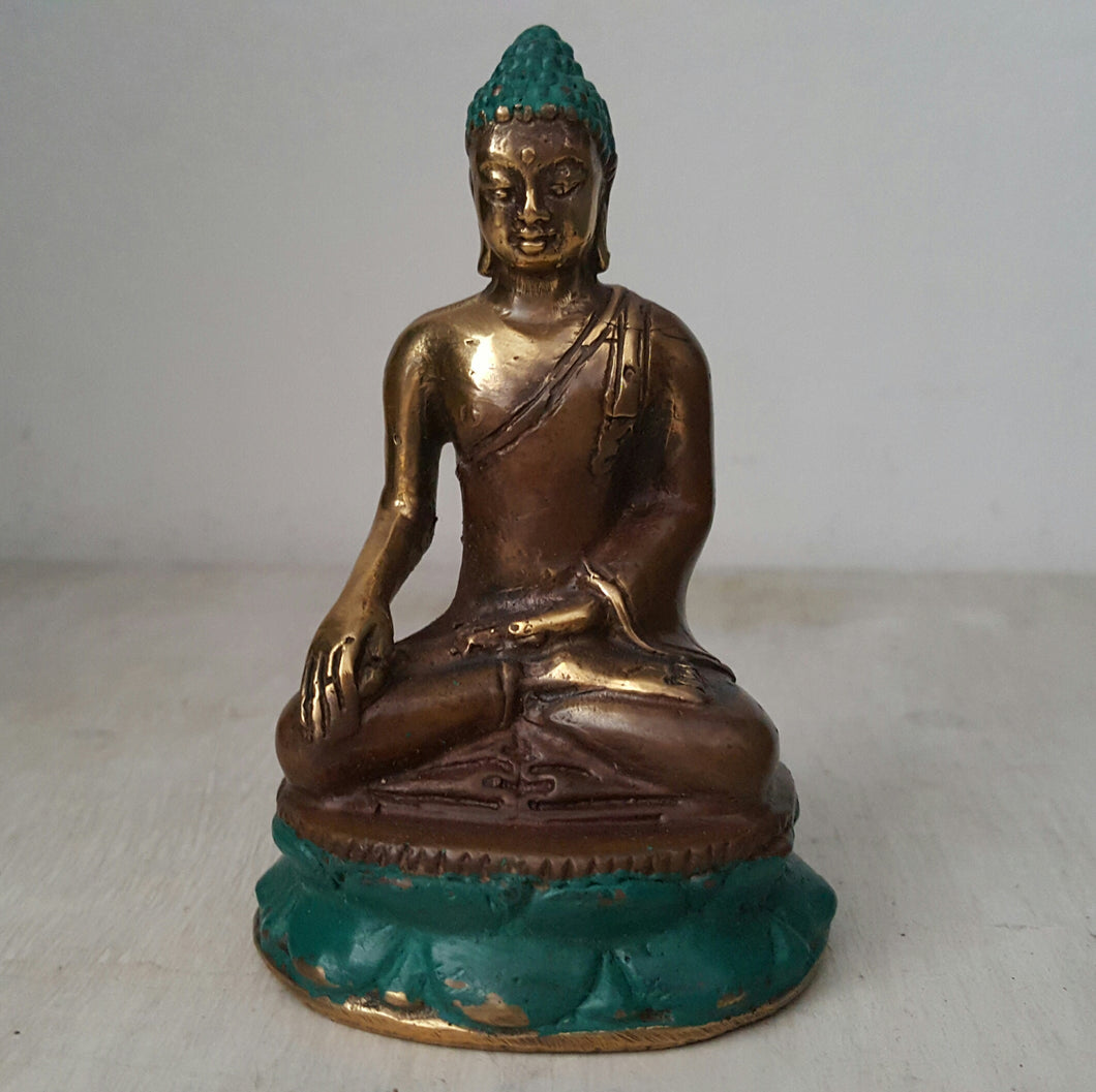 Brass Decor Antique Meditating Buddha