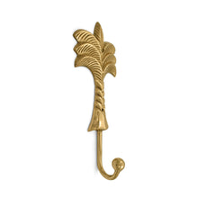 Load image into Gallery viewer, Brass Wall Hook Tropical Big Palm Tree
