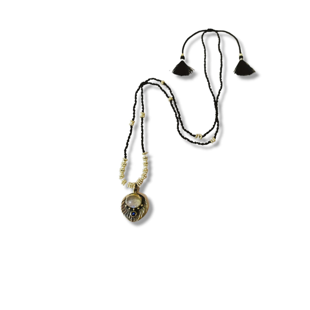 Necklace Yoga Moon Charm