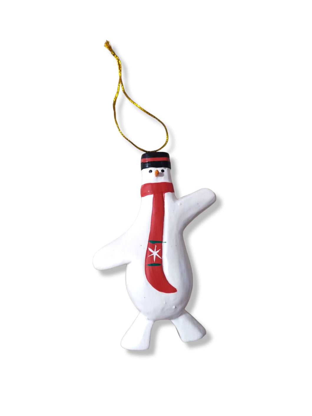 Wooden Christmas Ornaments Snowman Dancing