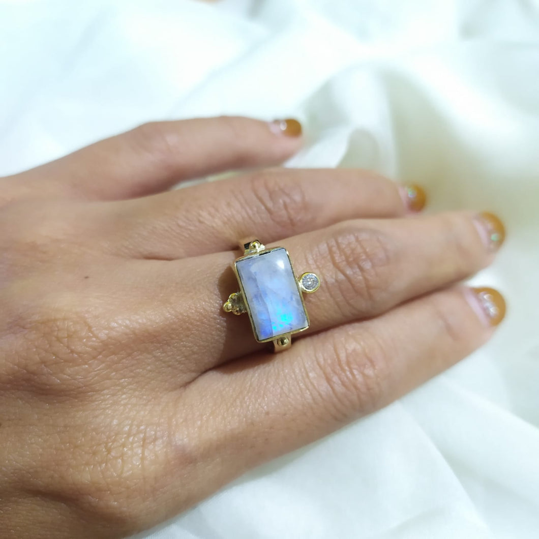 Ring Moonlight Latifa Zircone Square