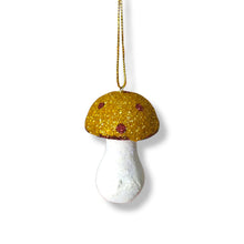 Load image into Gallery viewer, Wooden Christmas Ornaments Sparkling Dot Mushroom
