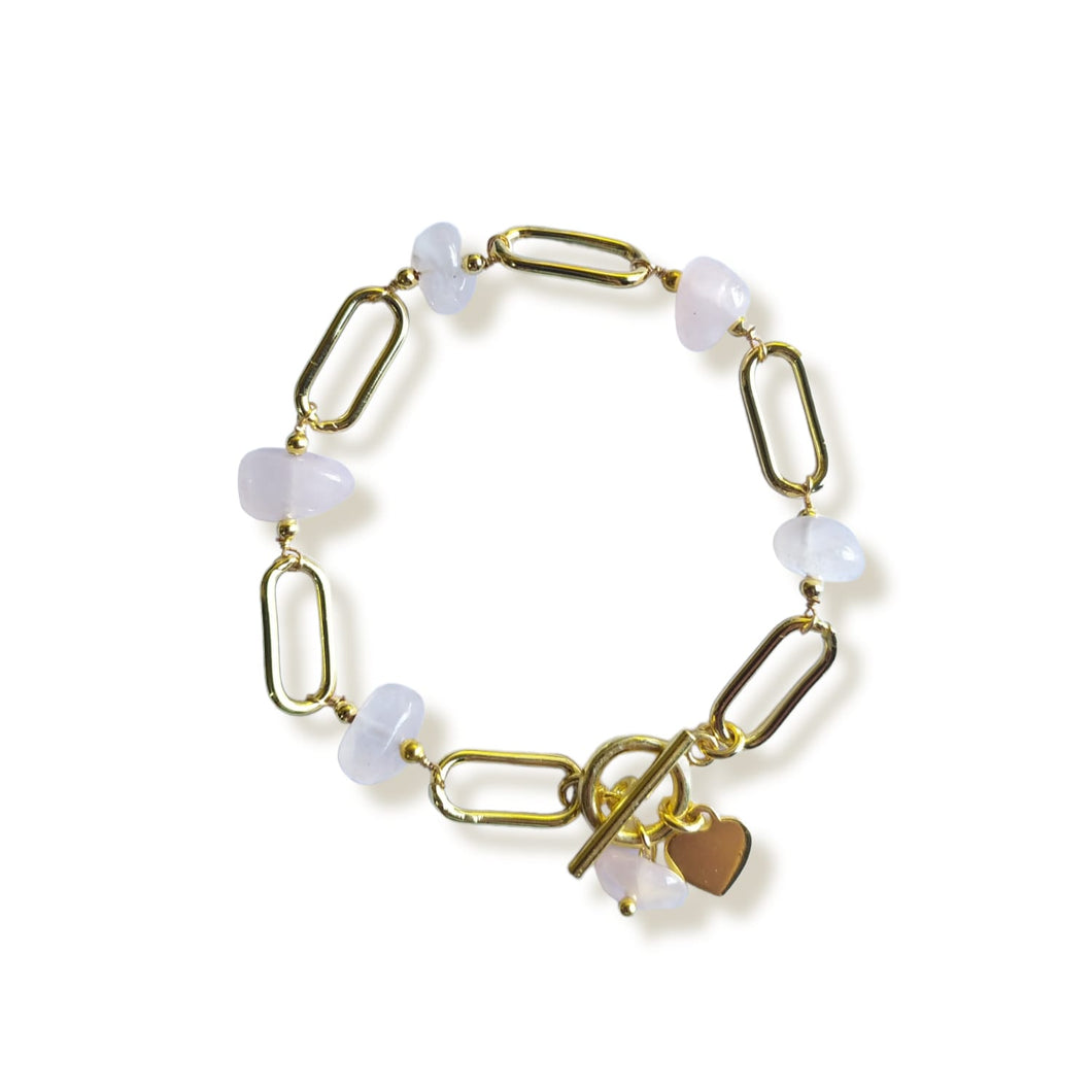 Bracelet Big Rose Quartz