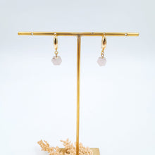 Load image into Gallery viewer, Earring Hoop with Pendant Gemstone
