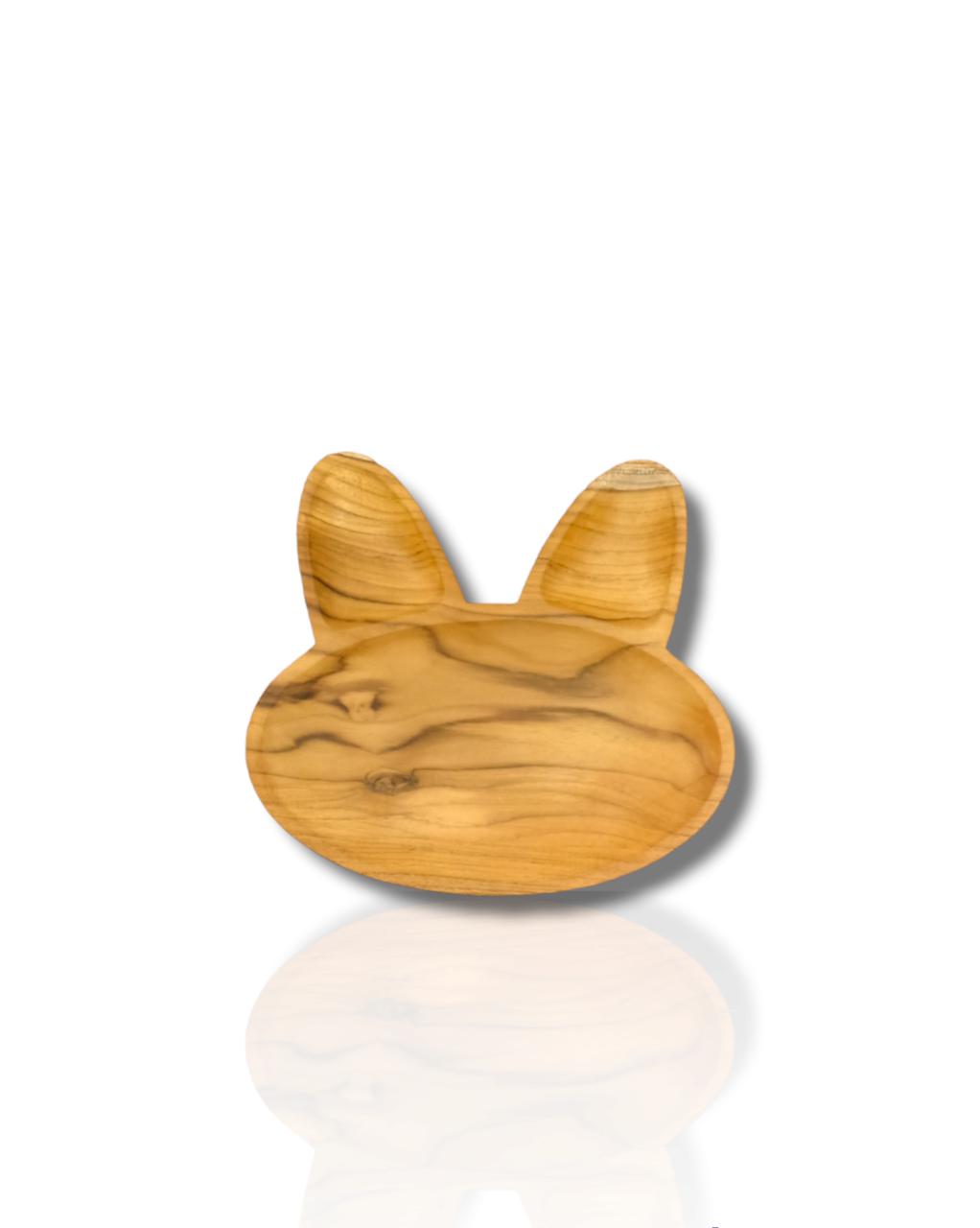 Wooden Plate Rabbit