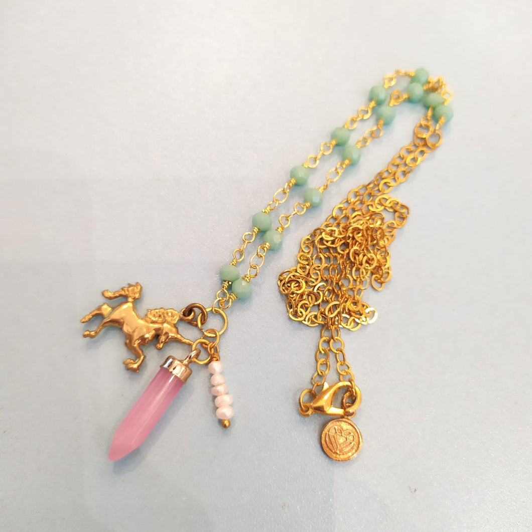 Necklace Cute Charm with Pearl