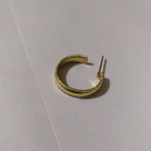 Load image into Gallery viewer, Earring Hoop Stud Natural Swirl
